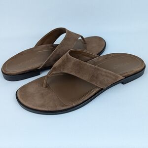 Vionic Agave Sandal Suede Thong Comfort Toe Post Monks Robe Brown 10 EU41 NWOB